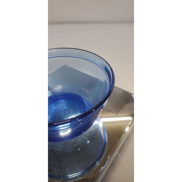 Vtg Anchor Hocking Ovenware Mixing Bowl Cobalt Blue Glass 2.5 Qt - USA Made - Picture 5 of 9